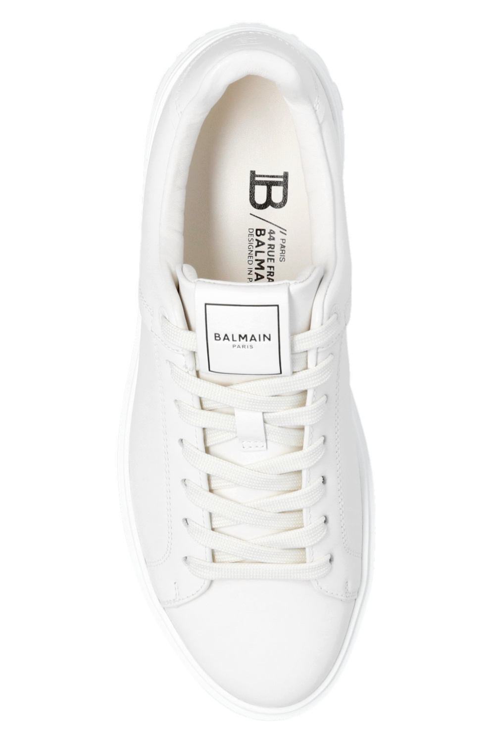 BALMAIN Bコトロトッフスニカ XN1VI690LVTR EAB Balmain B Bold Strap Knit & Suede High-Top Sneakers | Saks